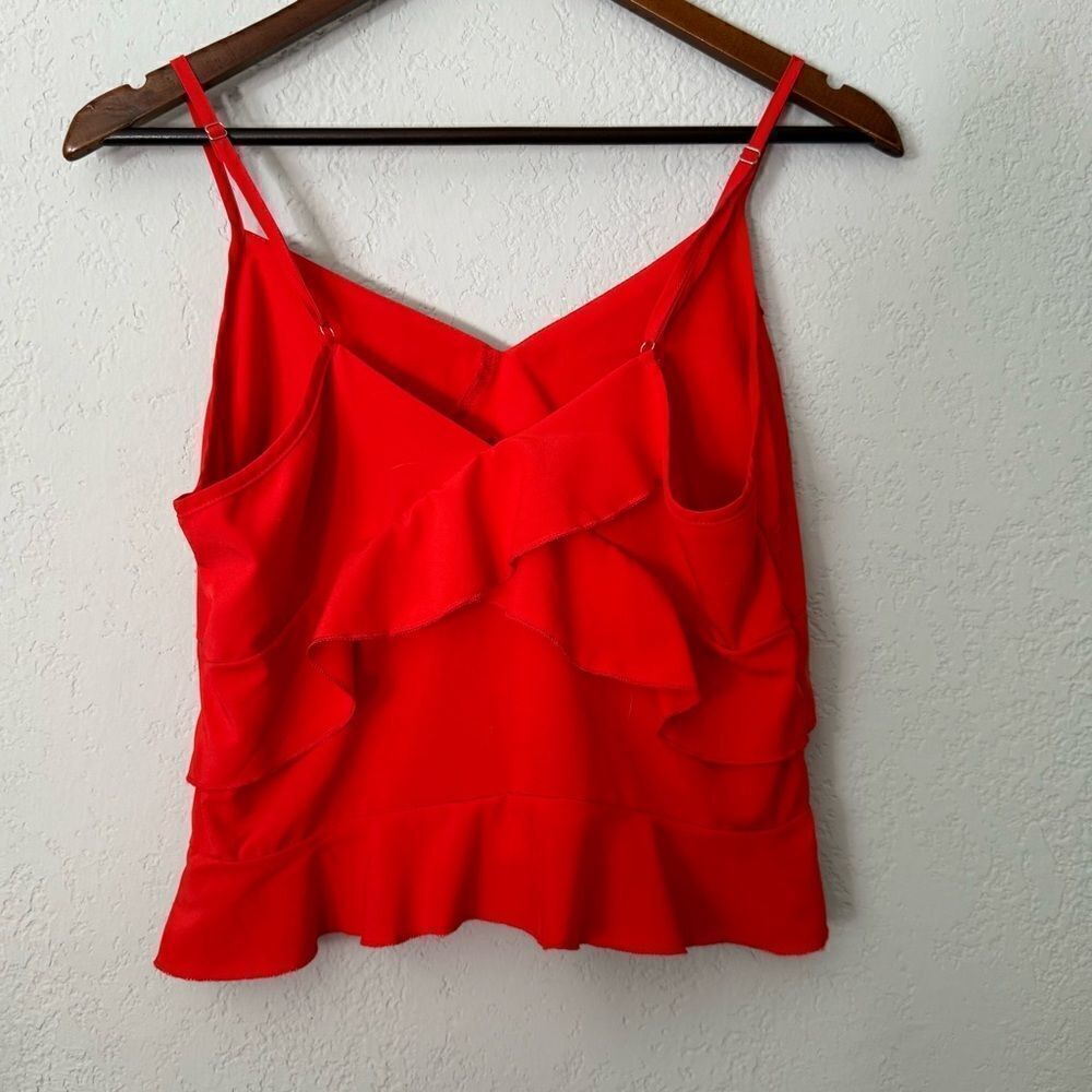 Red Ruffle Camisole Tank Top - Picture 8 of 8